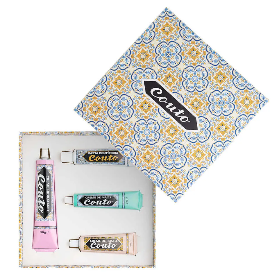 couto-coffret-g-geschenkset-kachelbox-creme-zahnpasta-4-tlg image 1