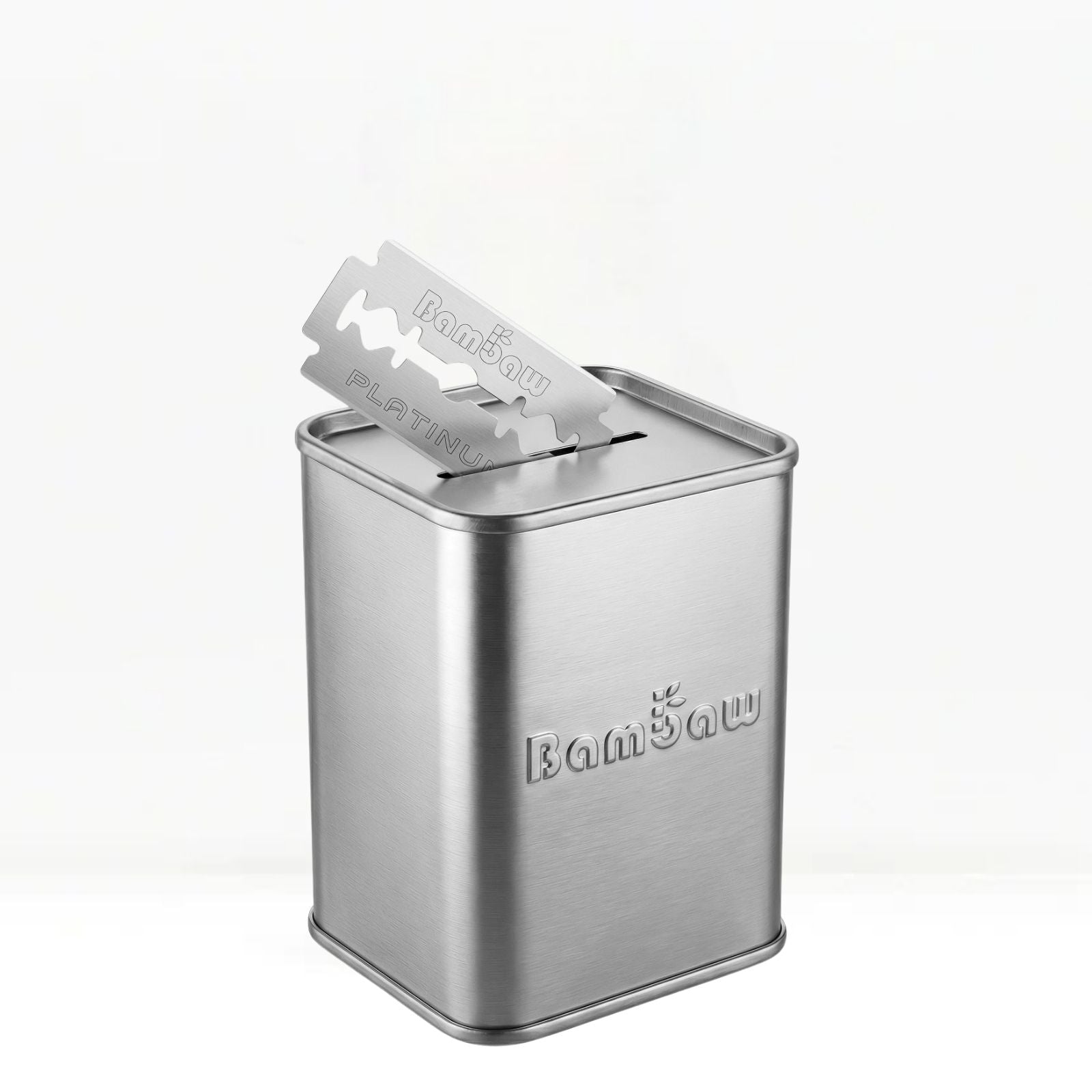 bambaw-shaving-range-klingenbank-rasierklingenbox-silber-f-r-300-klingen image 1