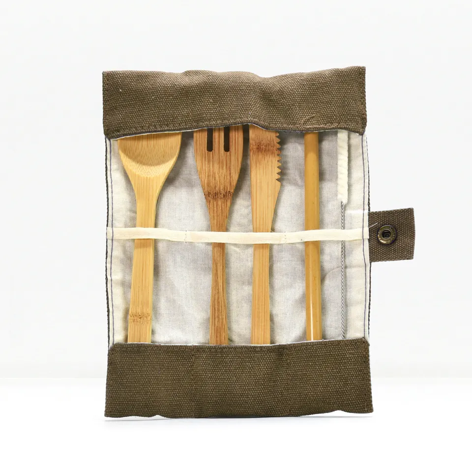 bambaw-bambusbesteck-set-olive-6-teilig-mit-strohhalm image 1