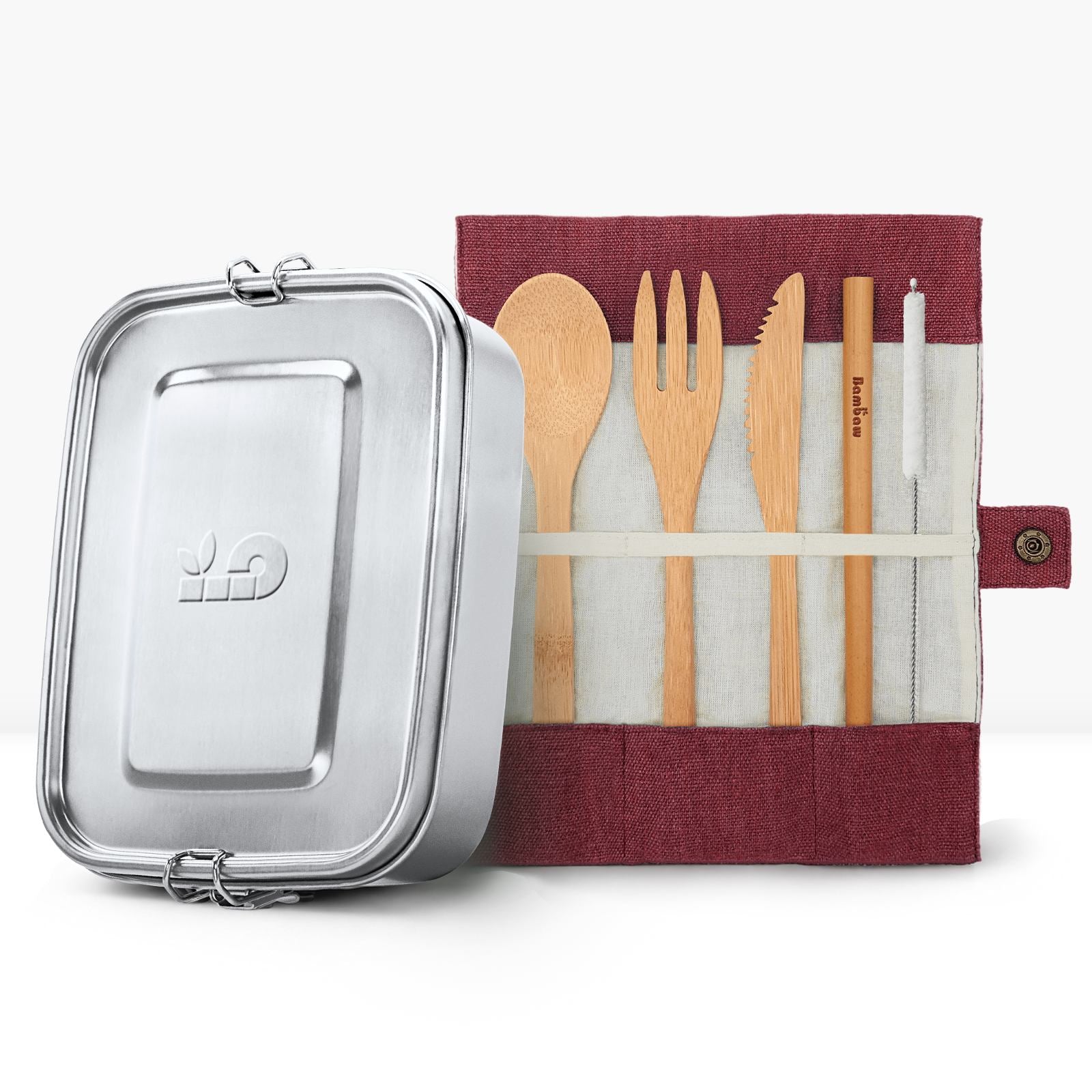 bambaw-foodware-lunchbox-edelstahl-bambus-besteckset-2-tlg image 7