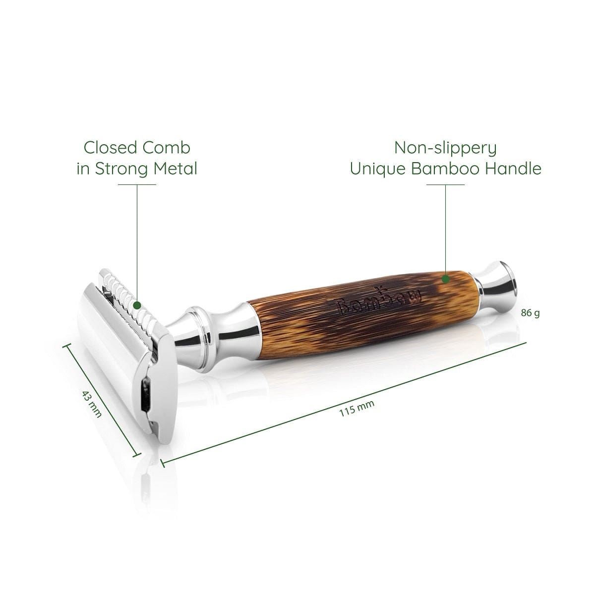 bambaw-shaving-rasierhobel-bambus-classic-silver-rasierer image 4