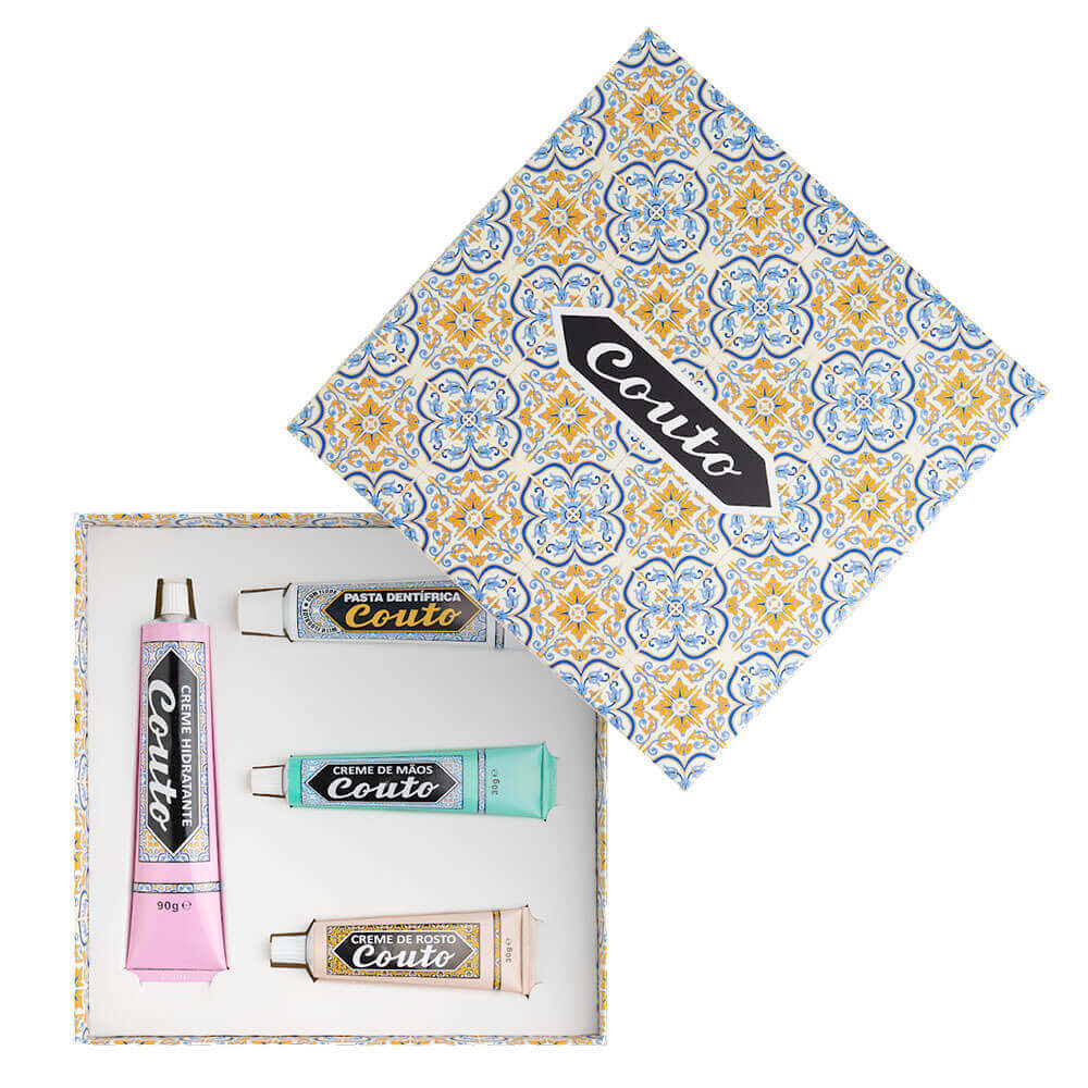 couto-coffret-g-geschenkset-kachelbox-creme-zahnpasta-4-tlg image 1